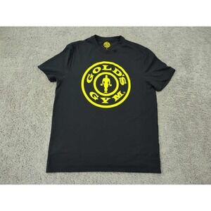 Gold's Gym T Shirt Mens Large Black Short Sleeve Personal Trainer Staff Uniform